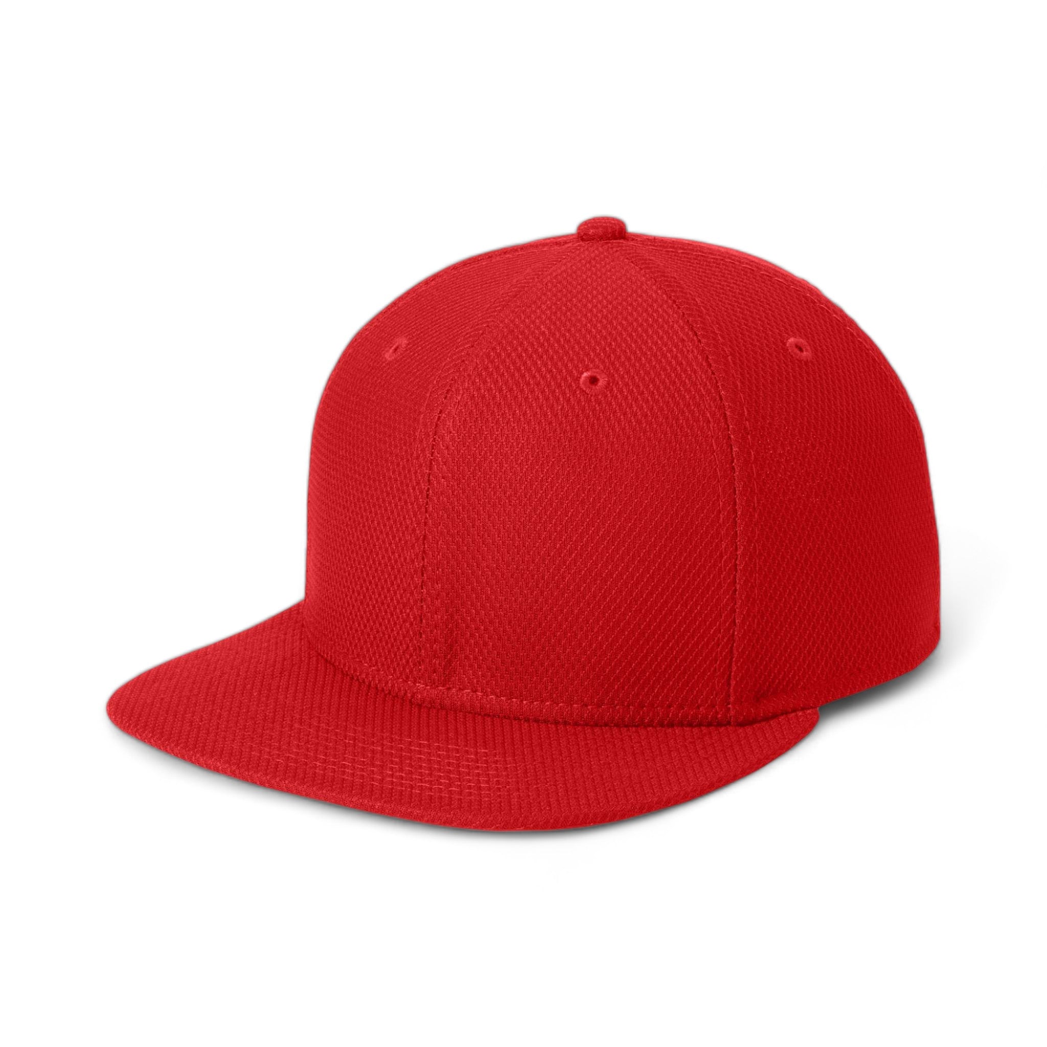 Side view of New Era NE404 custom hat in scarlet