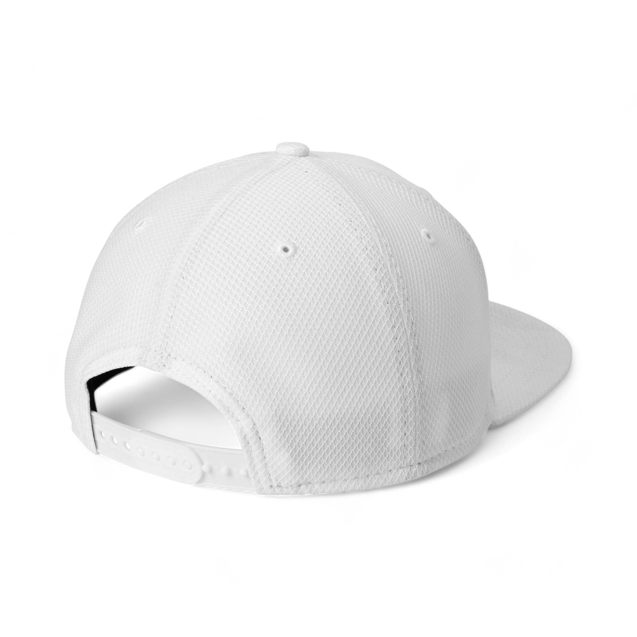 Back view of New Era NE404 custom hat in white