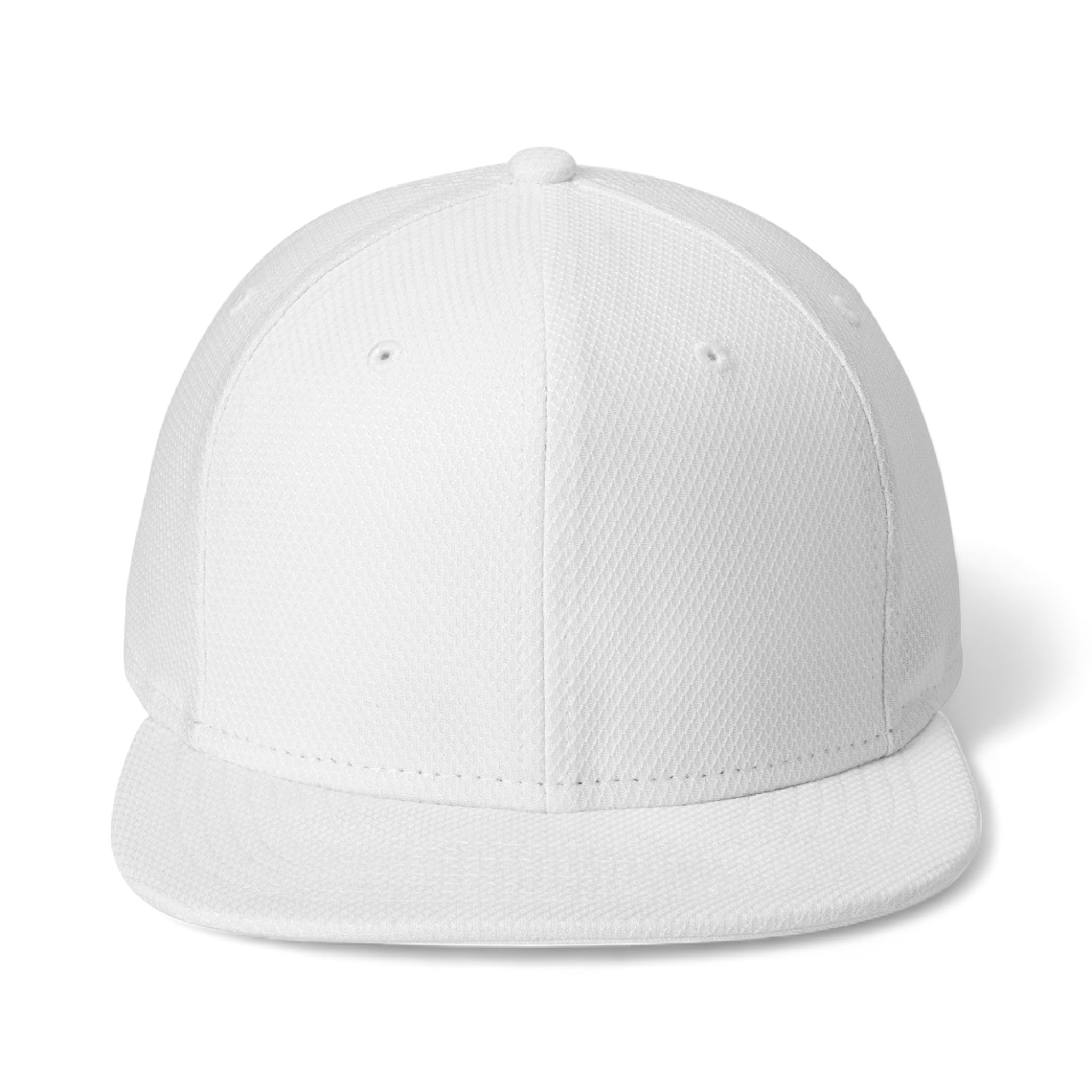 Front view of New Era NE404 custom hat in white