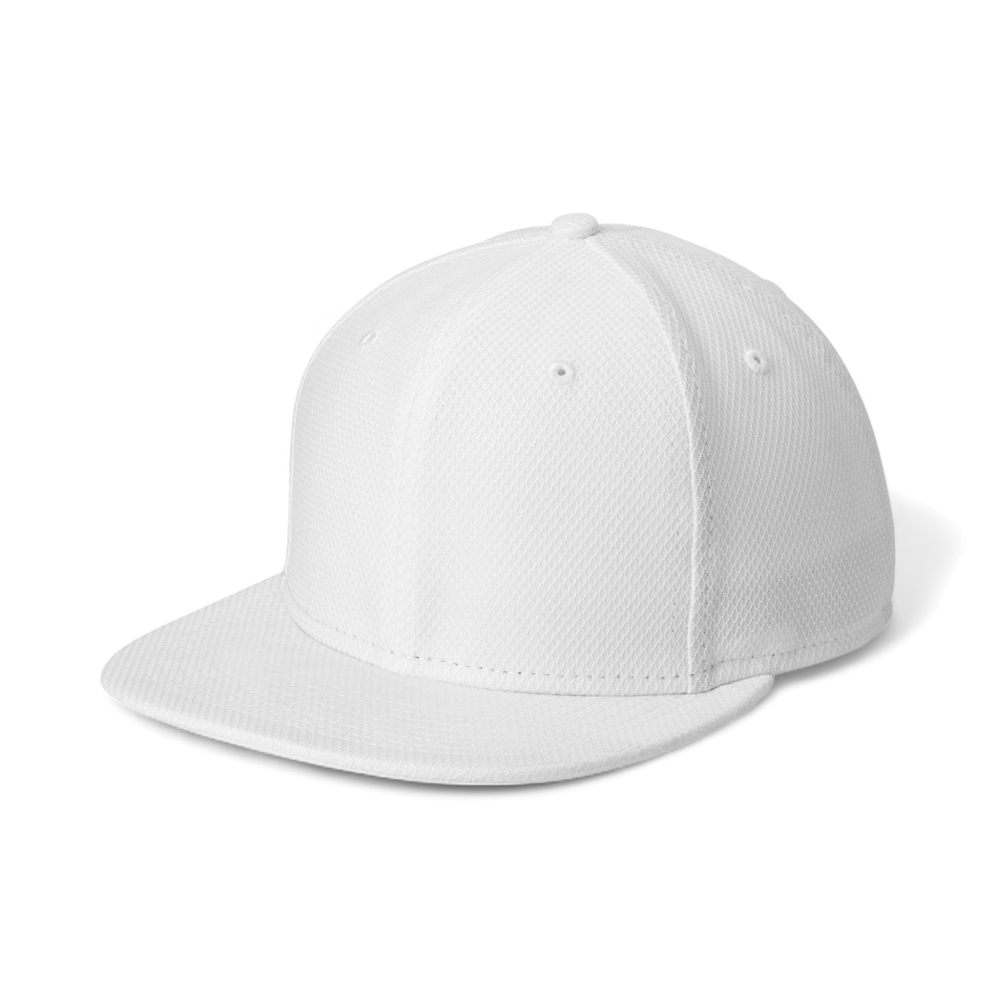 Side view of New Era NE404 custom hat in white