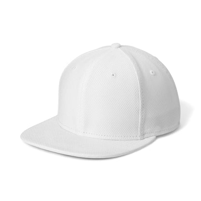 Side view of New Era NE404 custom hat in white