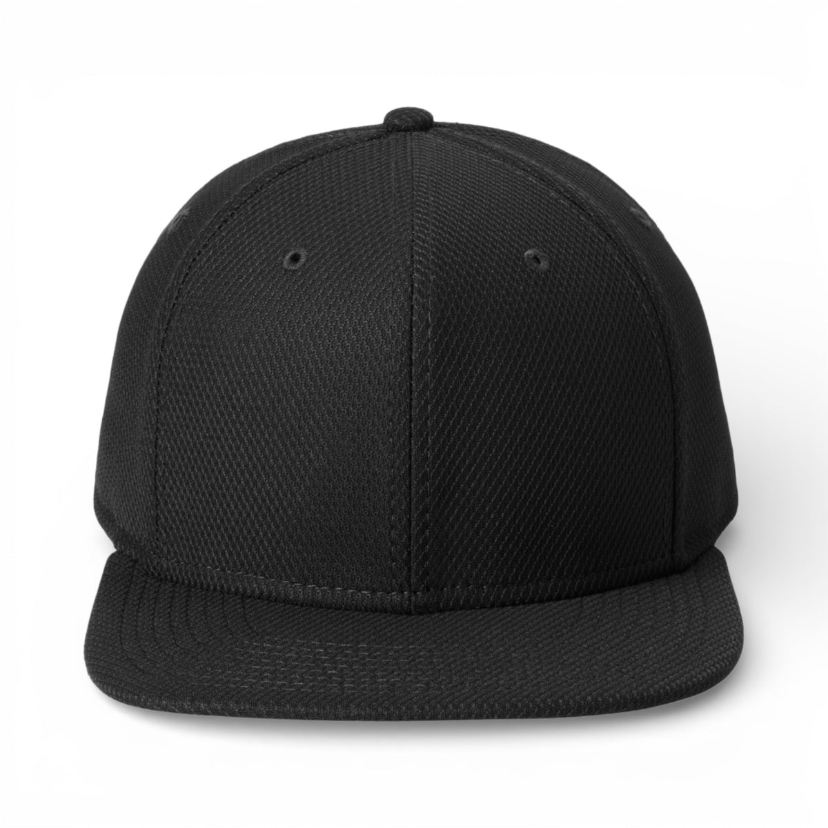 Front view of New Era NE404 custom hat in black