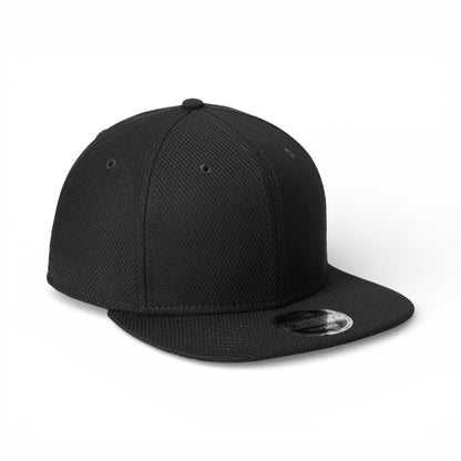 Right side view of New Era NE404 custom hat in black