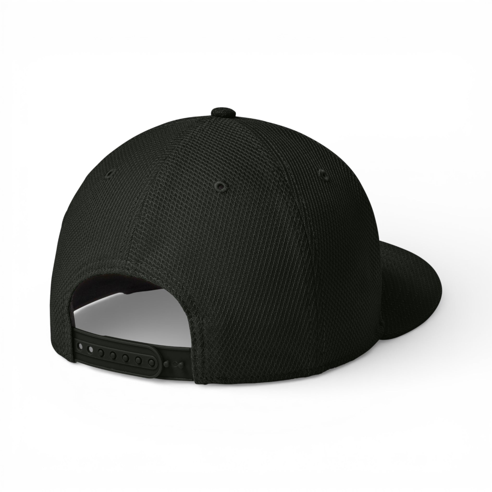 Back view of New Era NE404 custom hat in flag black
