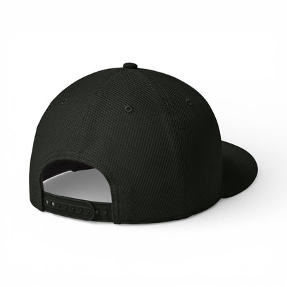 Back view of New Era NE404 custom hat in flag black
