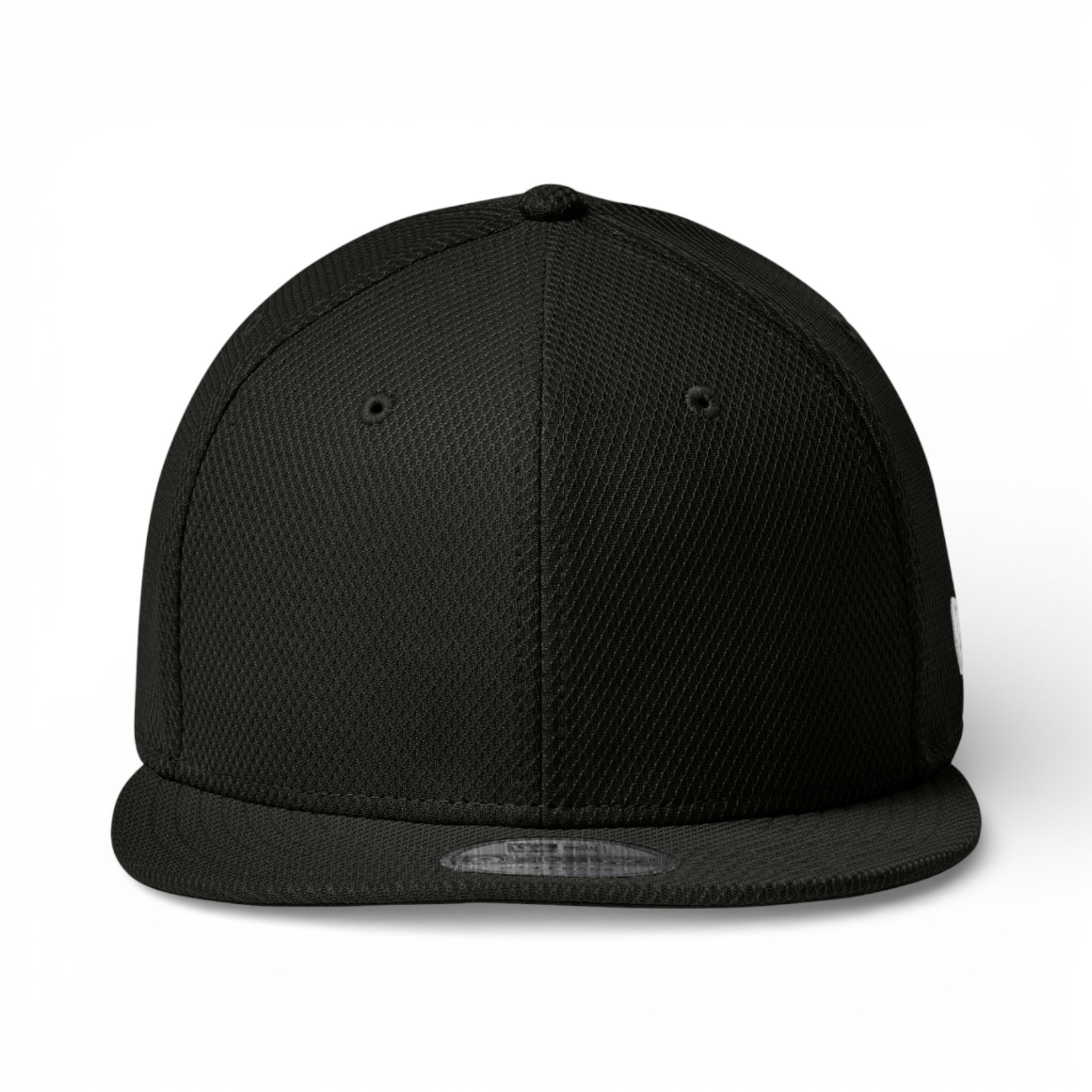 Front view of New Era NE404 custom hat in flag black