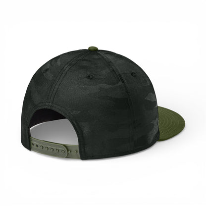 Back view of New Era NE407 custom hat in flag army and  black camo