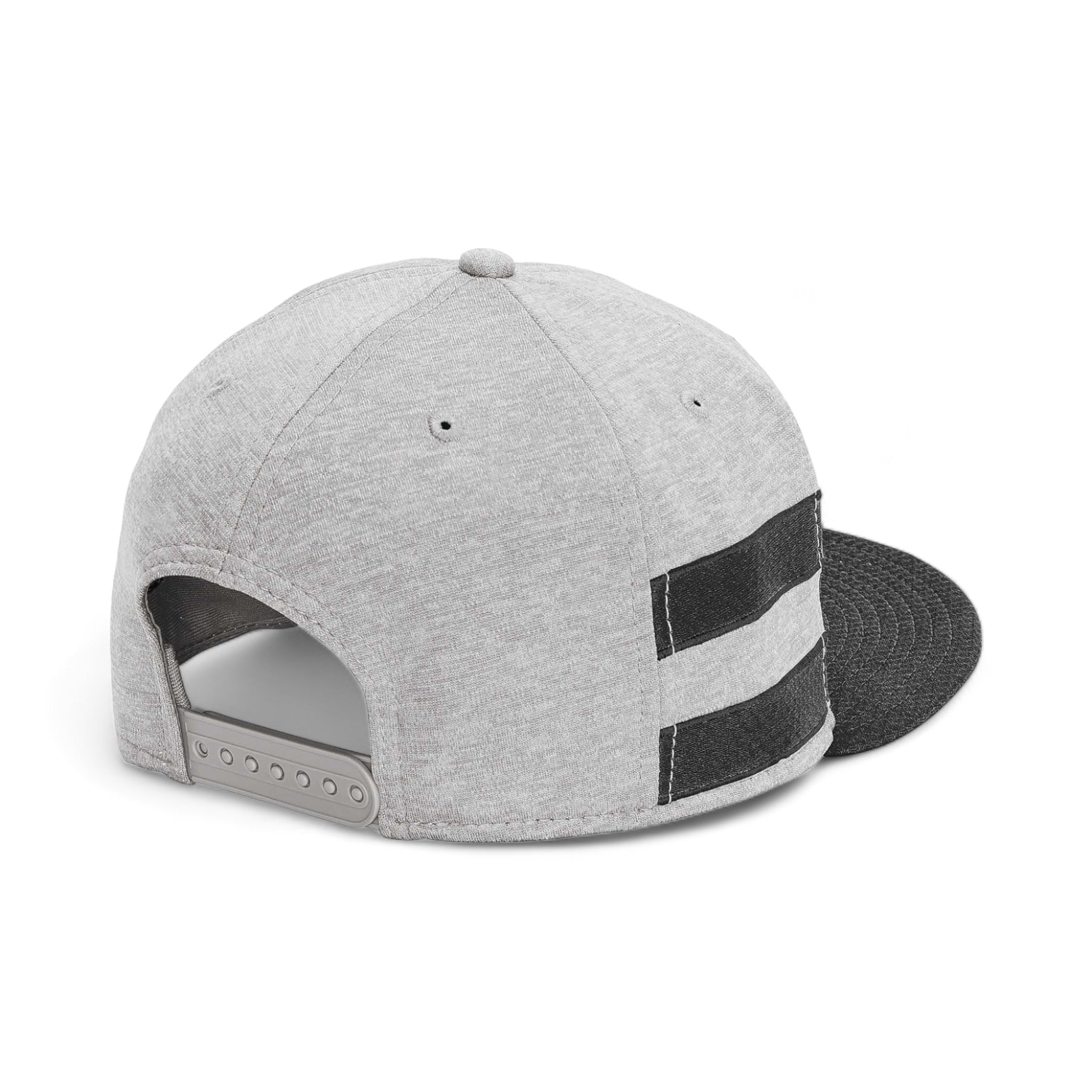 Back view of New Era NE408 custom hat in shadow heather and black