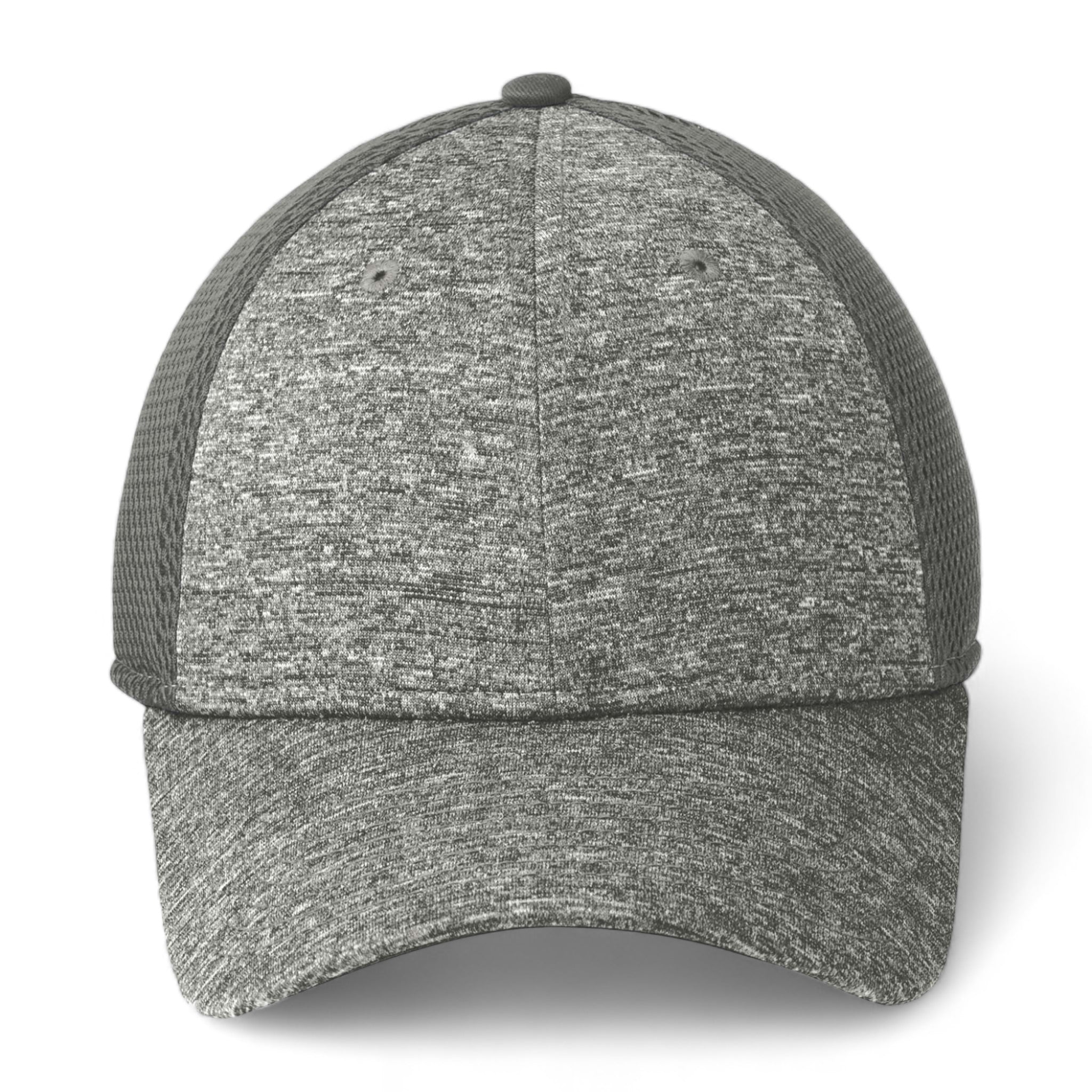 Front view of New Era NE702 custom hat in graphite and shadow heather