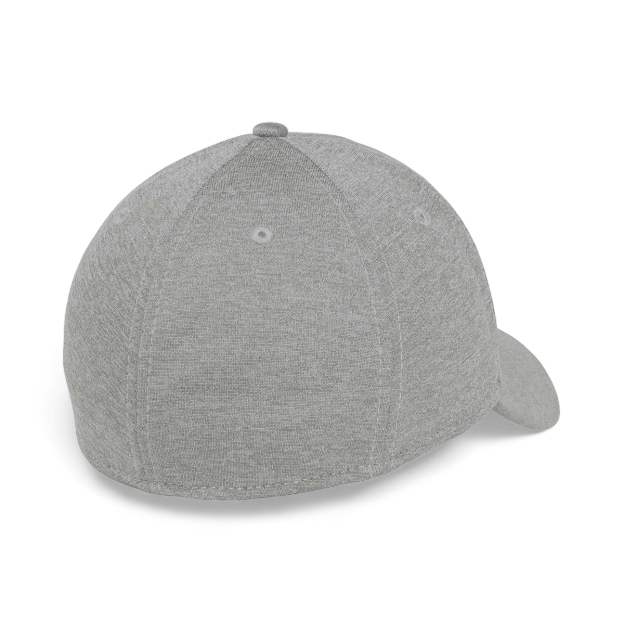 Back view of New Era NE703 custom hat in grey shadow heather