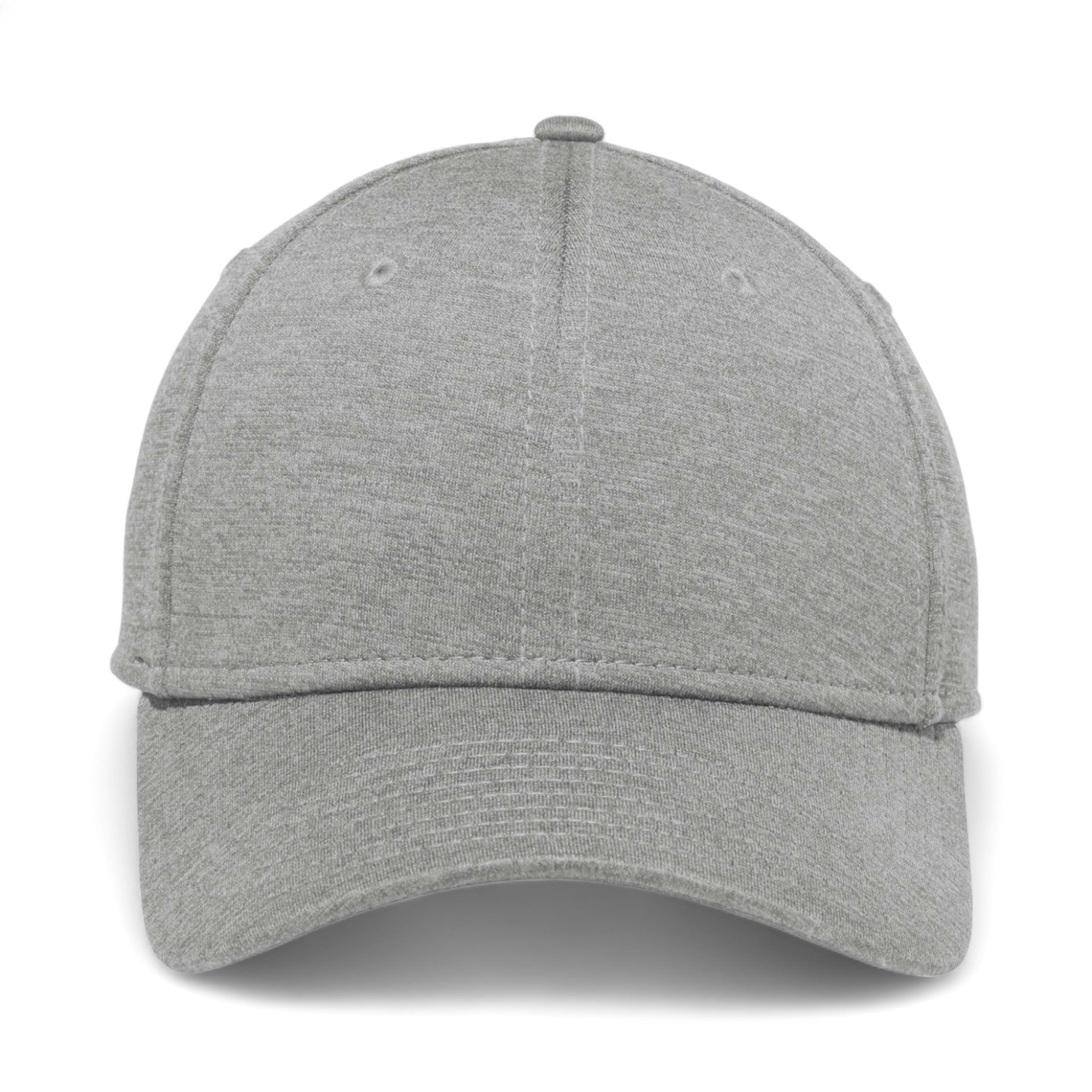 Front view of New Era NE703 custom hat in grey shadow heather