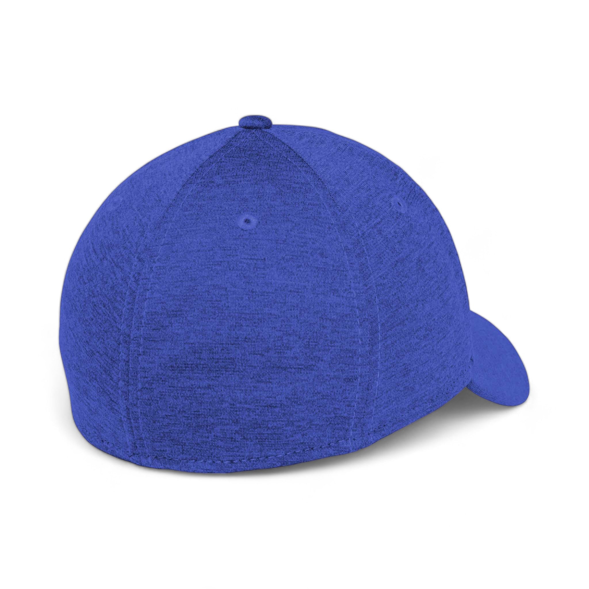 Back view of New Era NE703 custom hat in royal shadow heather