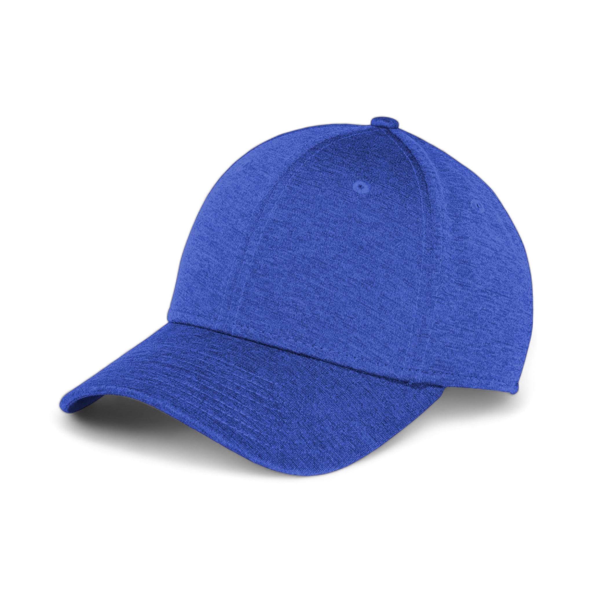 Side view of New Era NE703 custom hat in royal shadow heather