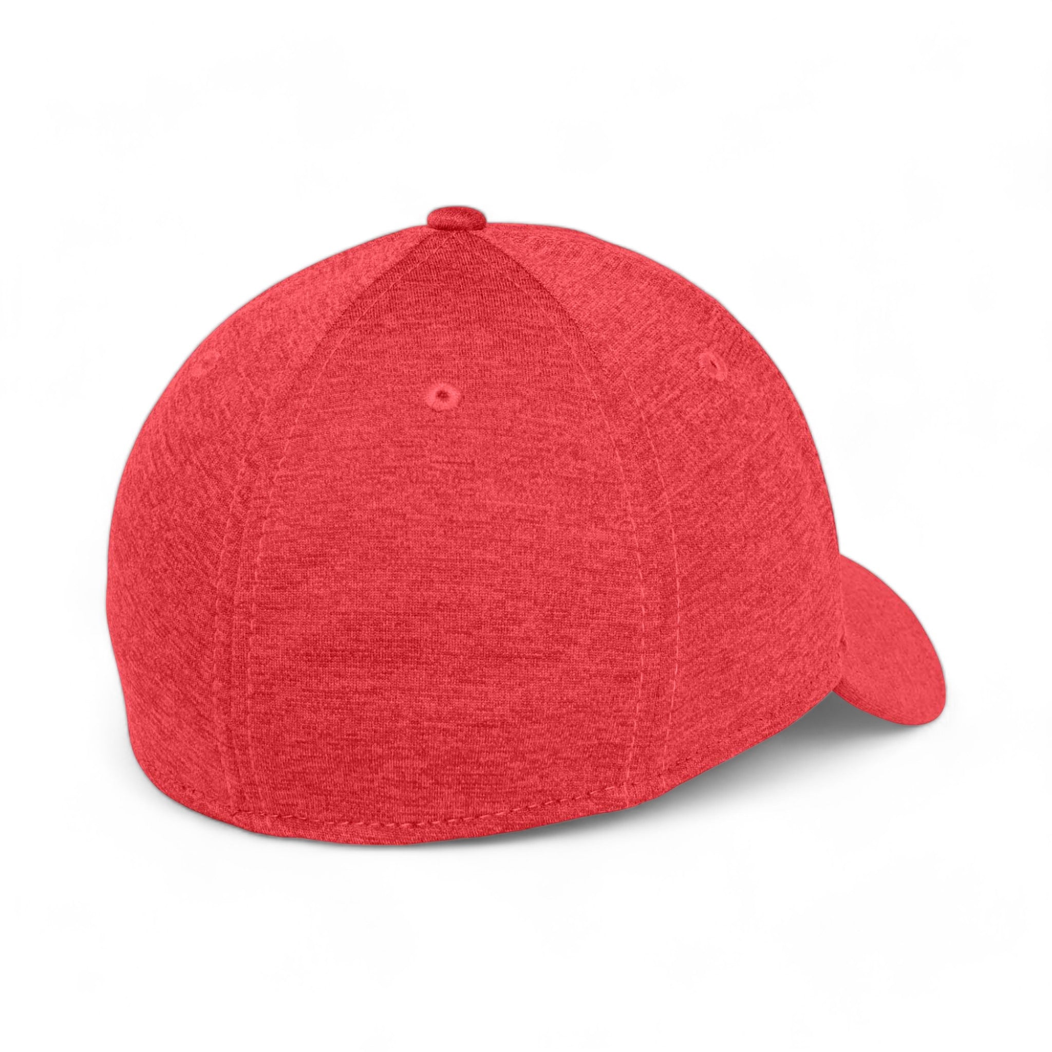 Back view of New Era NE703 custom hat in scarlet shadow heather