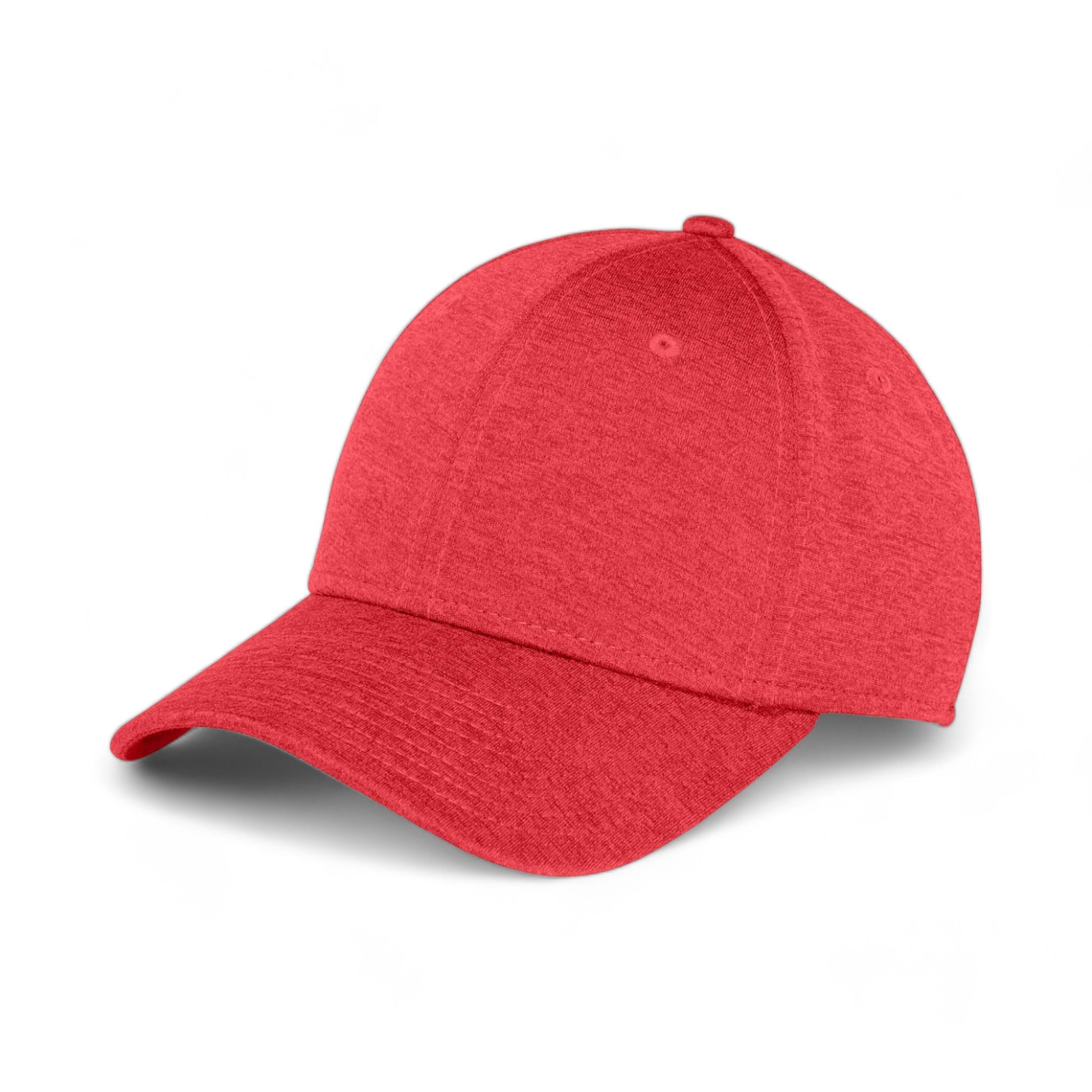 Side view of New Era NE703 custom hat in scarlet shadow heather
