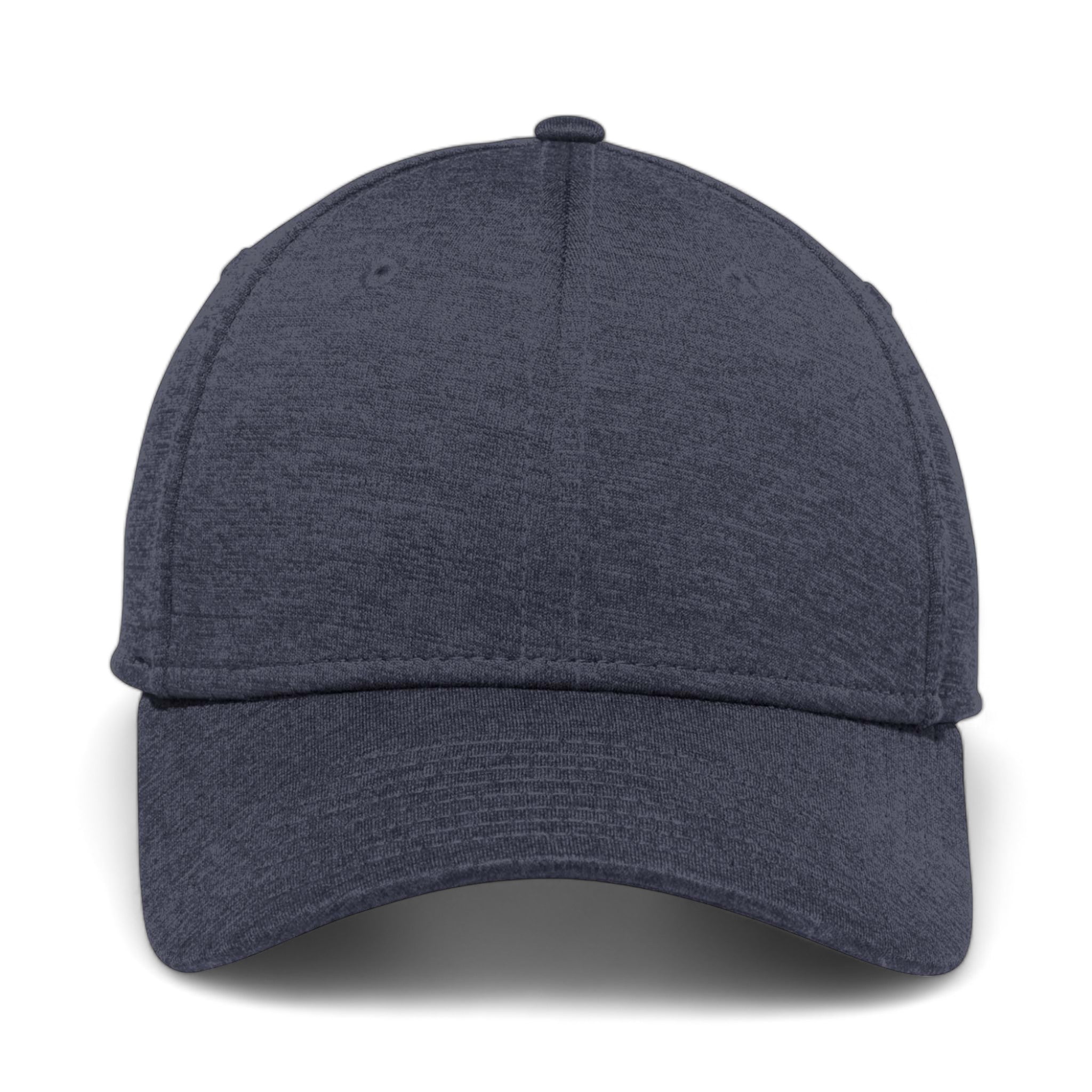 Front view of New Era NE703 custom hat in navy shadow heather