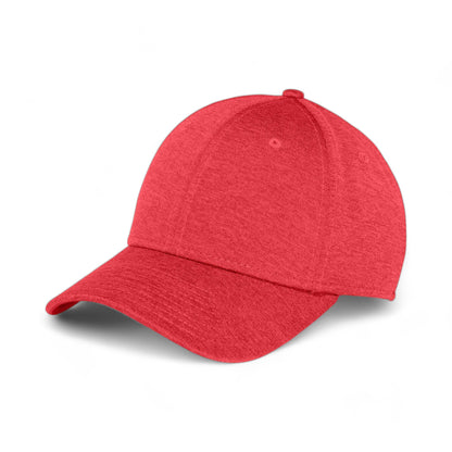 Side view of New Era NE703 custom hat in scarlet shadow heather