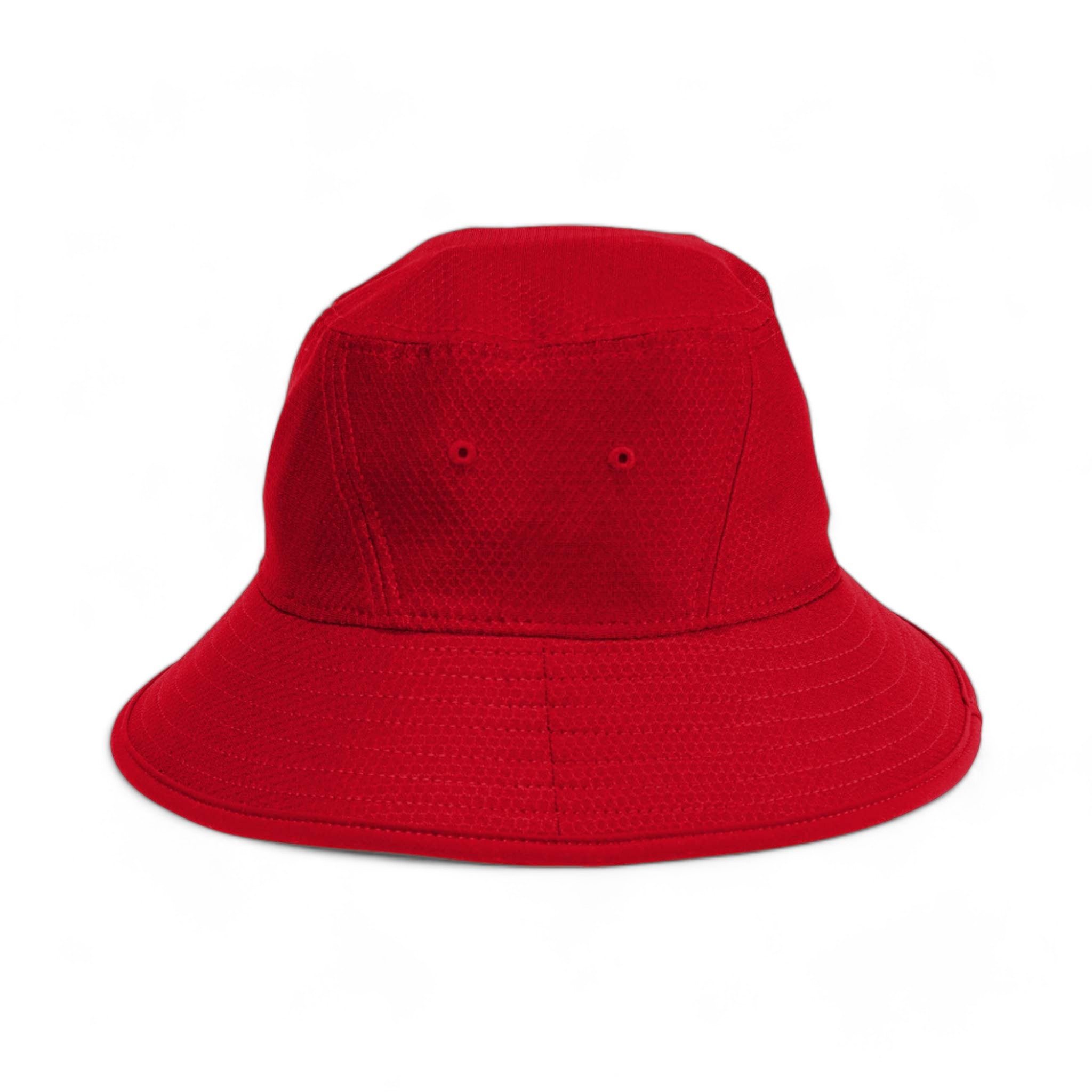 Front view of New Era NE800 custom hat in scarlet