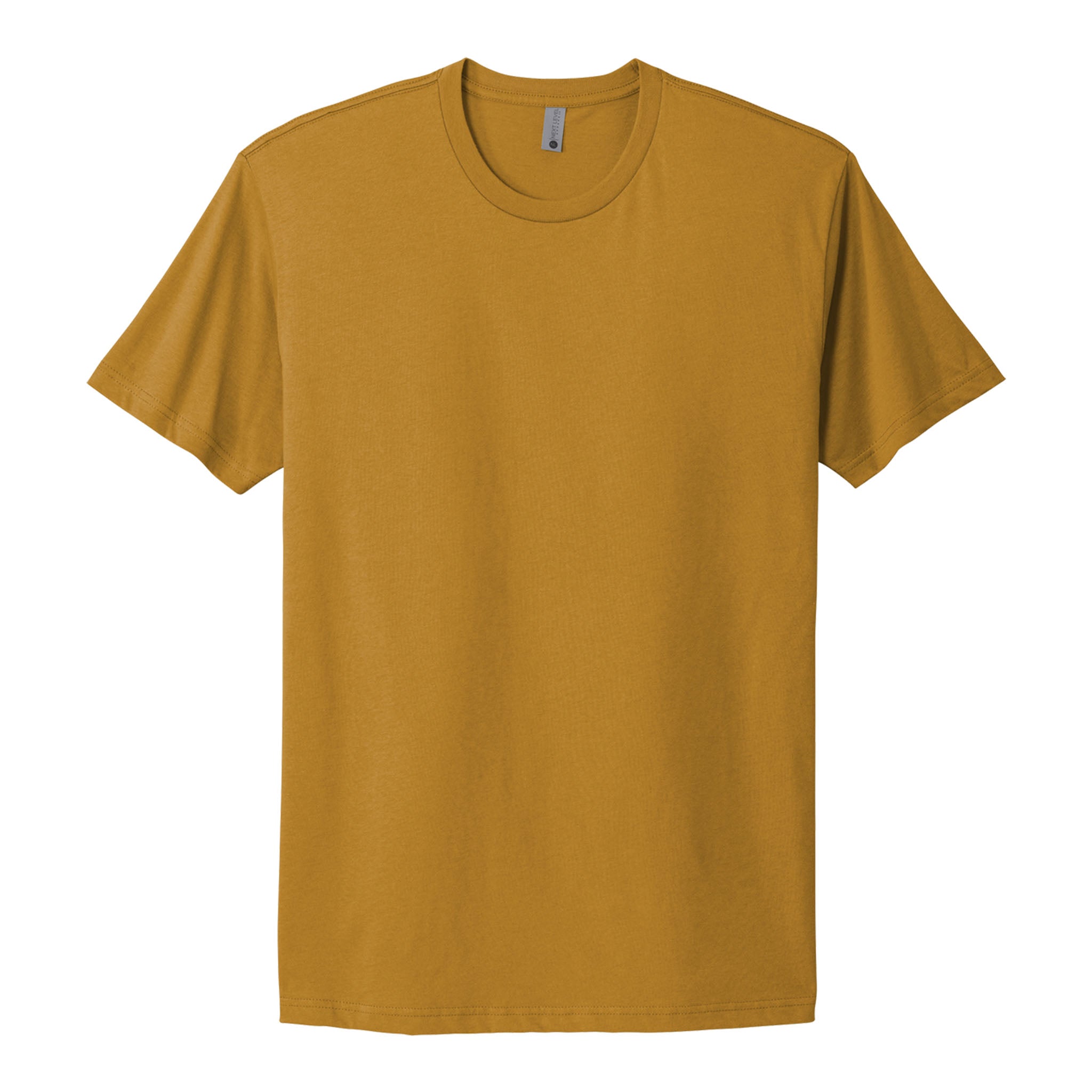 Next Level Apparel 3600 custom short sleeve t-shirt in antique gold, front view
