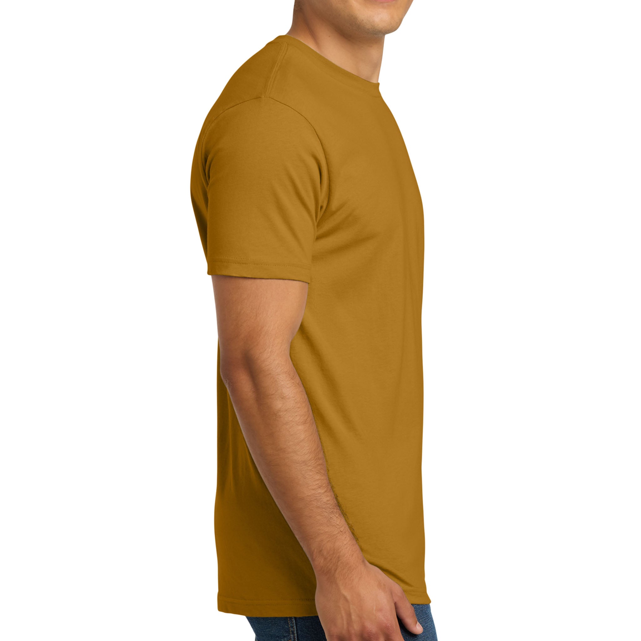 Next Level Apparel 3600 custom short sleeve t-shirt in antique gold, right side view