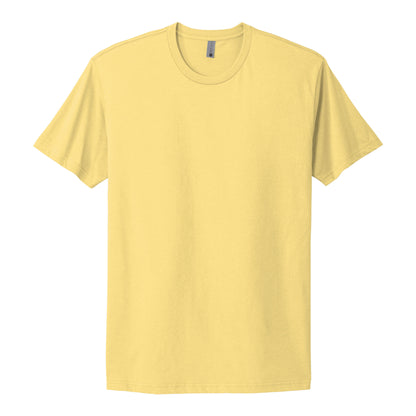 Next Level Apparel 3600 custom short sleeve t-shirt in banana cream, front view