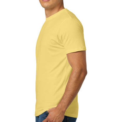 Next Level Apparel 3600 custom short sleeve t-shirt in banana cream, left side view