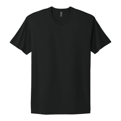 Next Level Apparel 3600 custom short sleeve t-shirt in black, front view