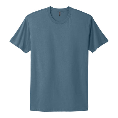 Next Level Apparel 3600 custom short sleeve t-shirt in blue jean, front view