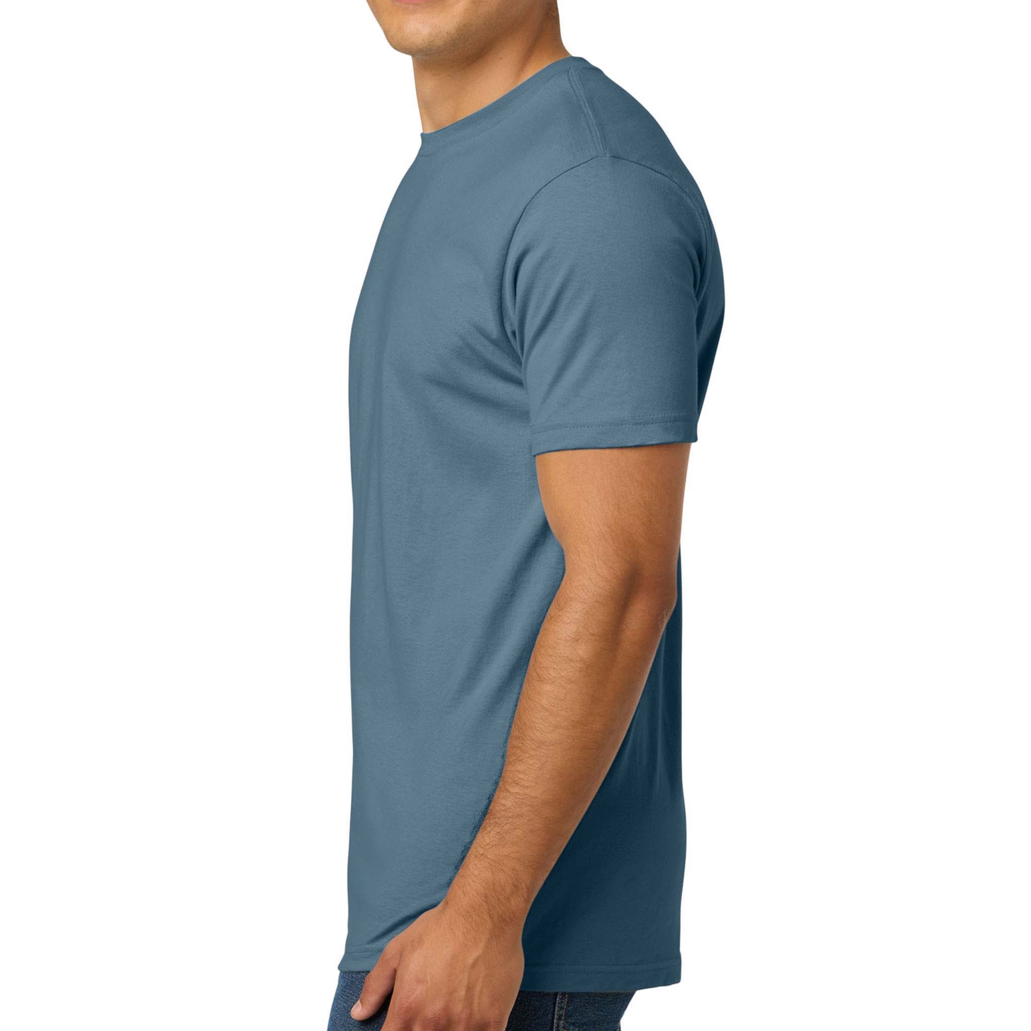 Next Level Apparel 3600 custom short sleeve t-shirt in blue jean, left side view