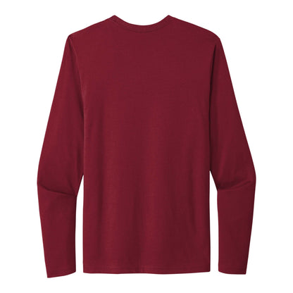 Next Level Apparel 3601 custom long sleeve t-shirt in cardinal, back view