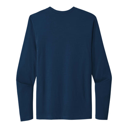 Next Level Apparel 3601 custom long sleeve t-shirt in cool blue, back view