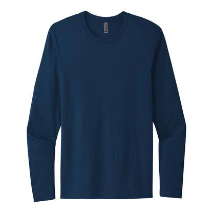 Next Level Apparel 3601 custom long sleeve t-shirt in cool blue, front view