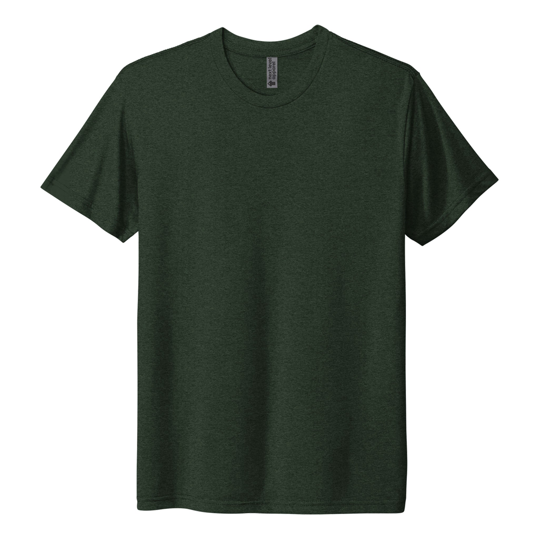 Next Level Apparel 6010 custom short sleeve t-shirt in black forest, front view