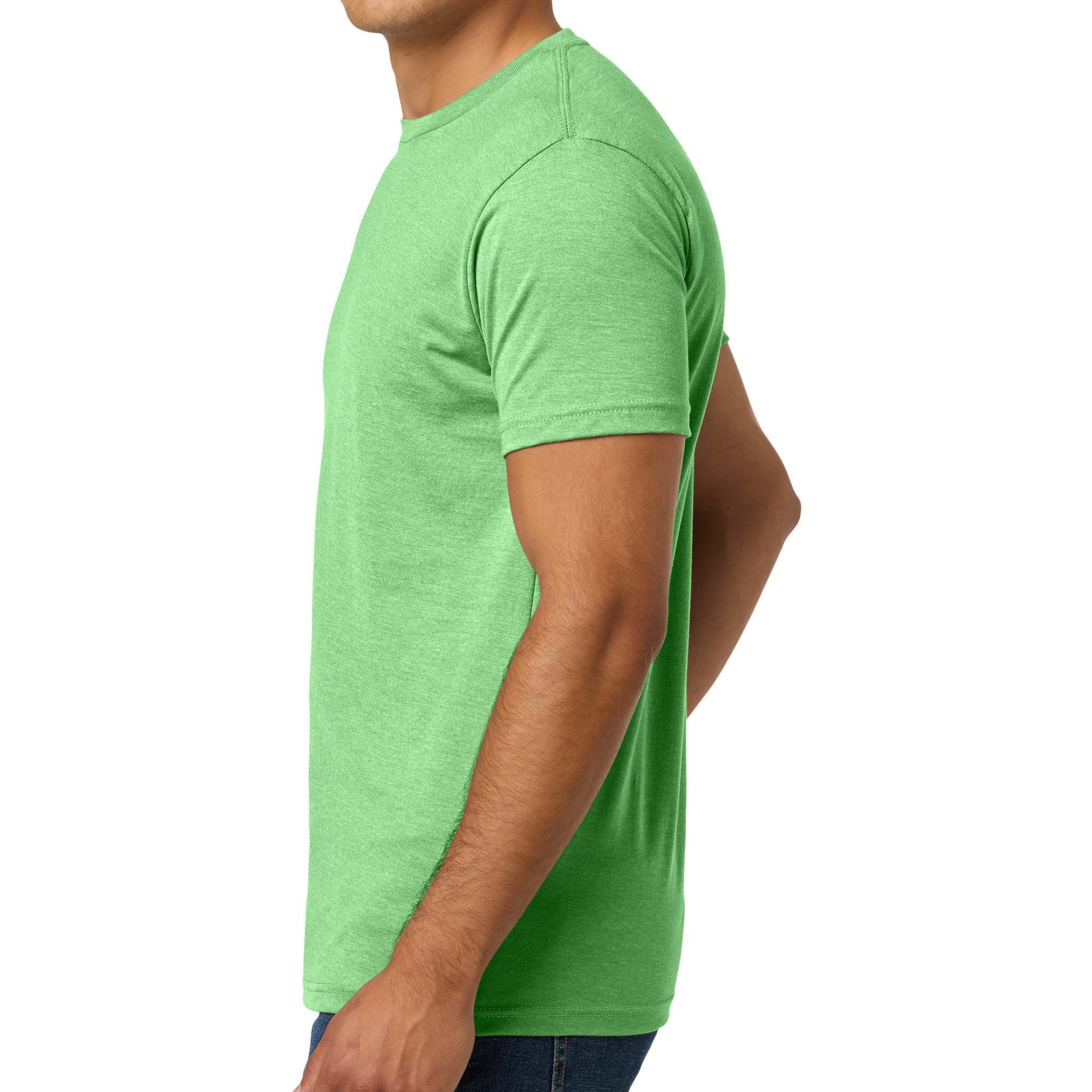 Next Level Apparel 6210 custom short sleeve t-shirt in apple green, left side view