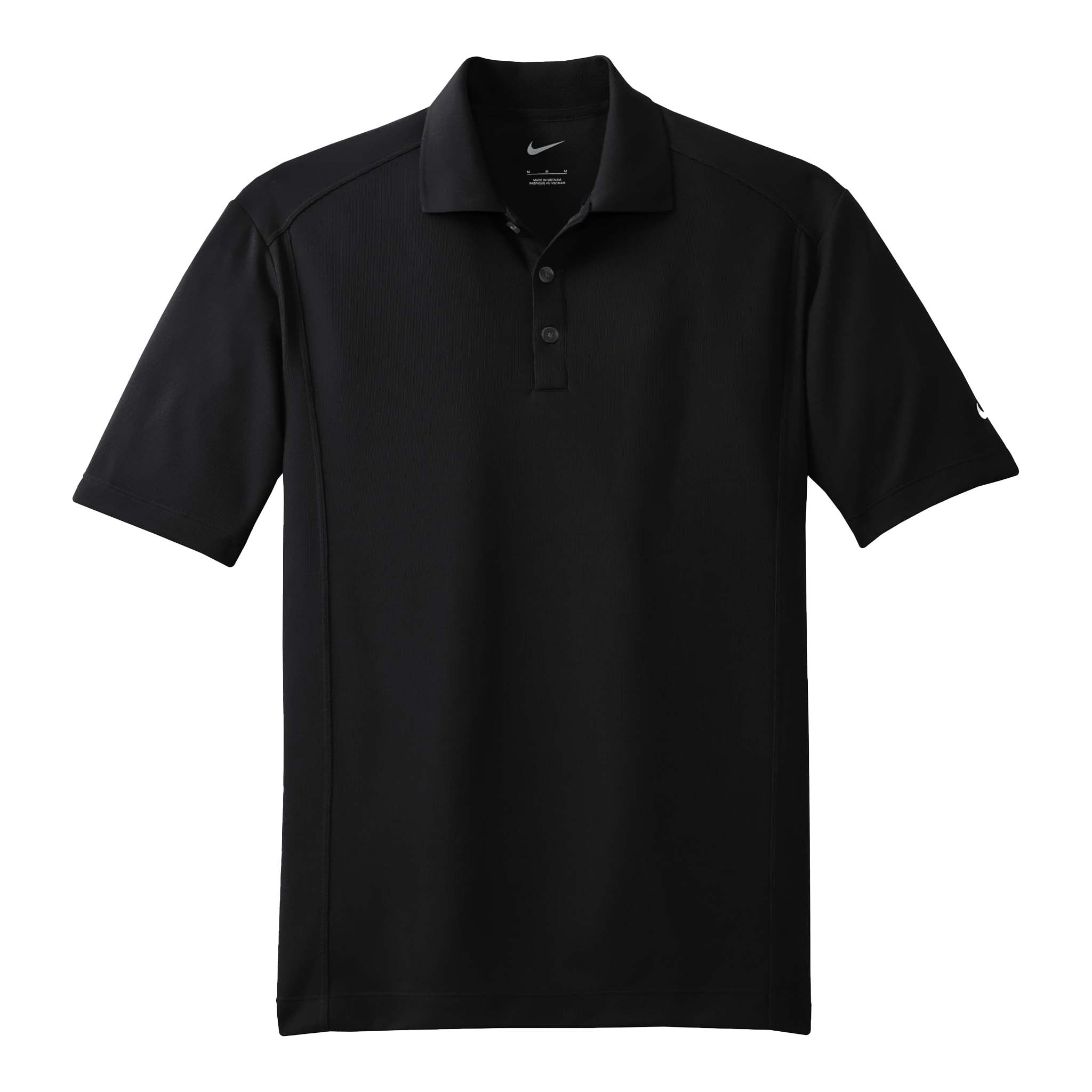 Nike 267020 custom polo in black, front view