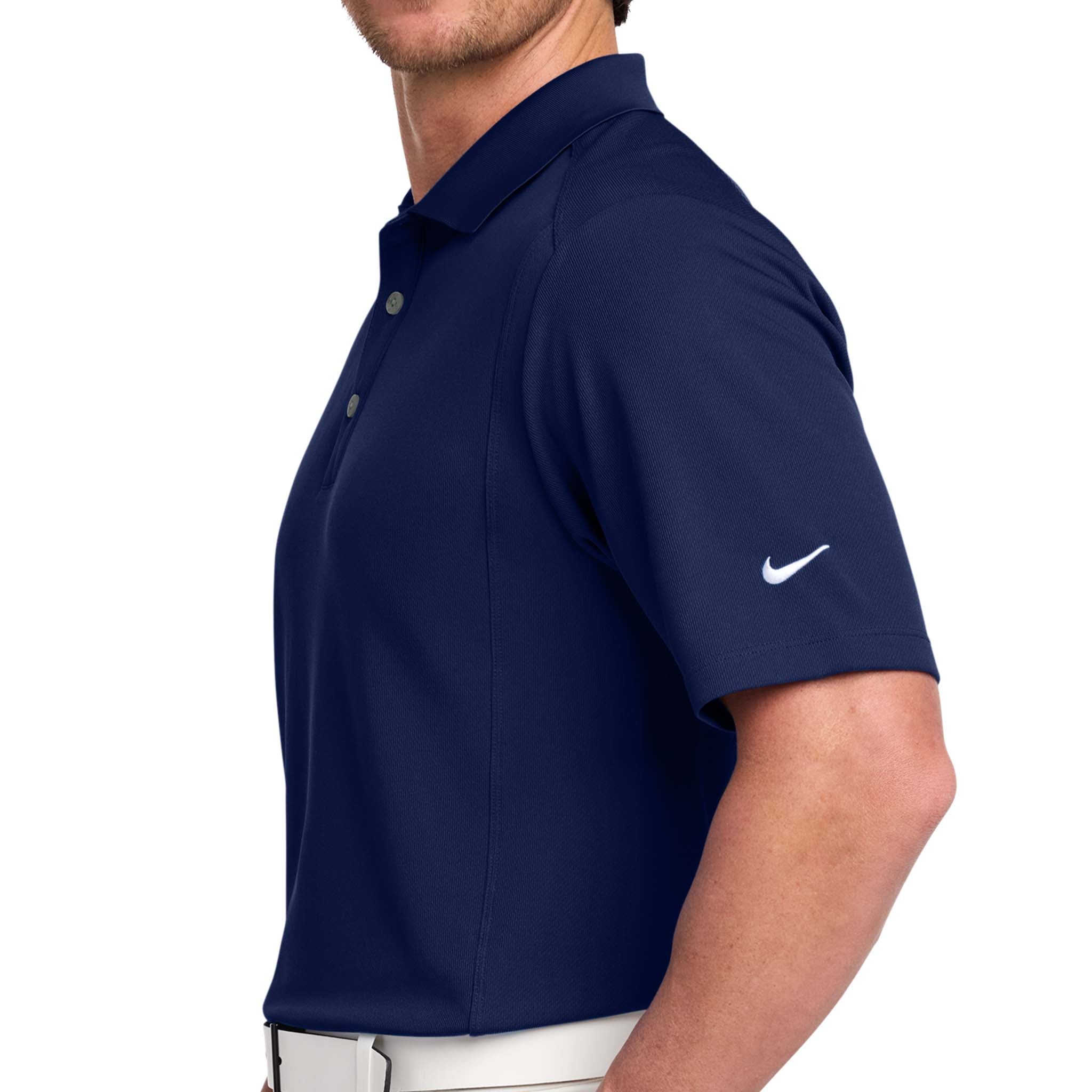 Nike 267020 custom polo in midnight navy, left side view