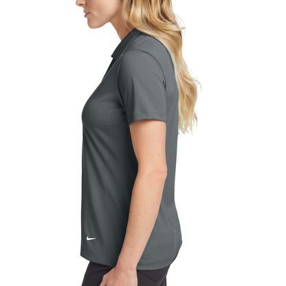 Nike 637165 custom polo in anthracite, left side view