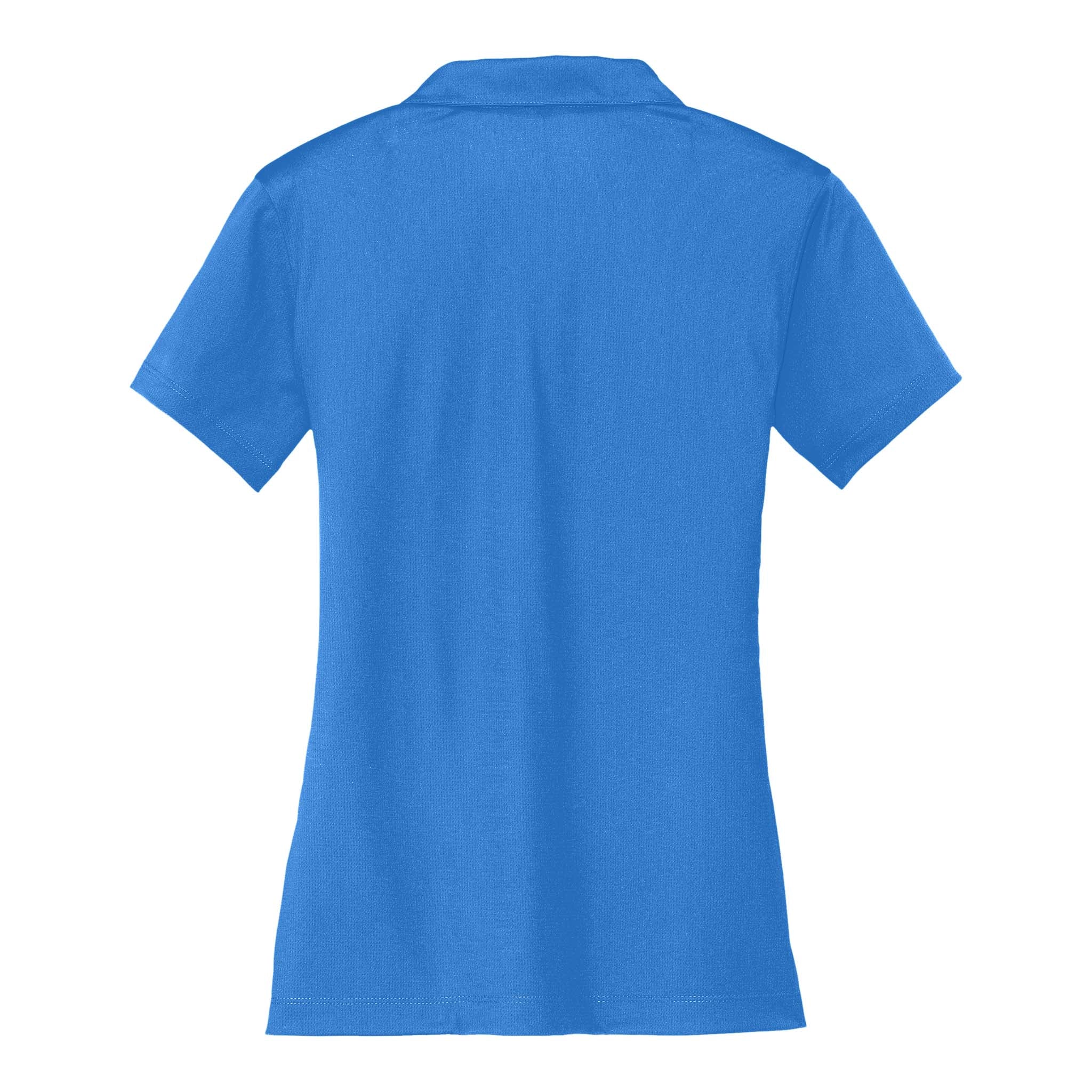 Nike 637165 custom polo in brisk blue, back view