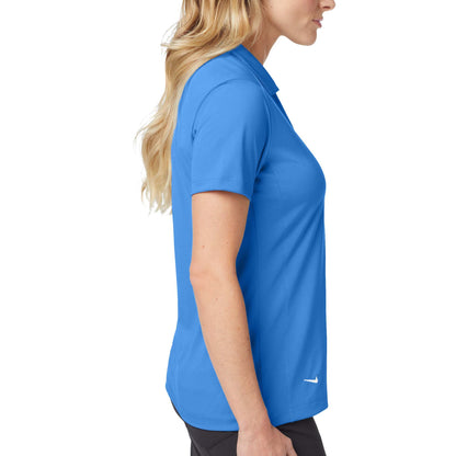 Nike 637165 custom polo in brisk blue, right side view