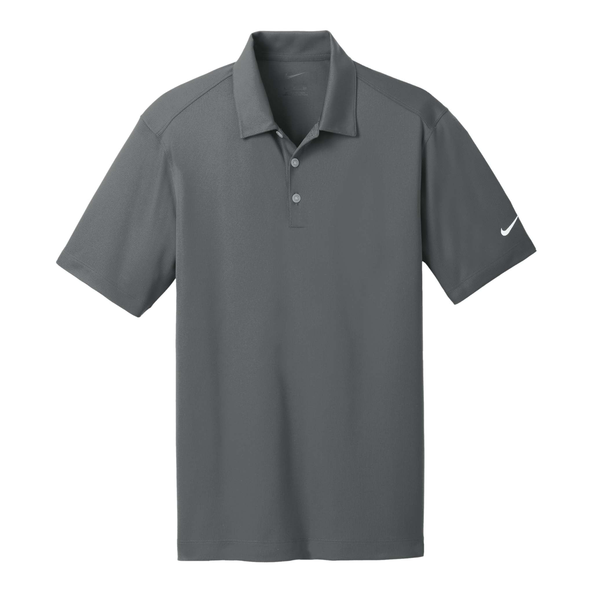 Nike 637167 custom polo in anthracite, front view
