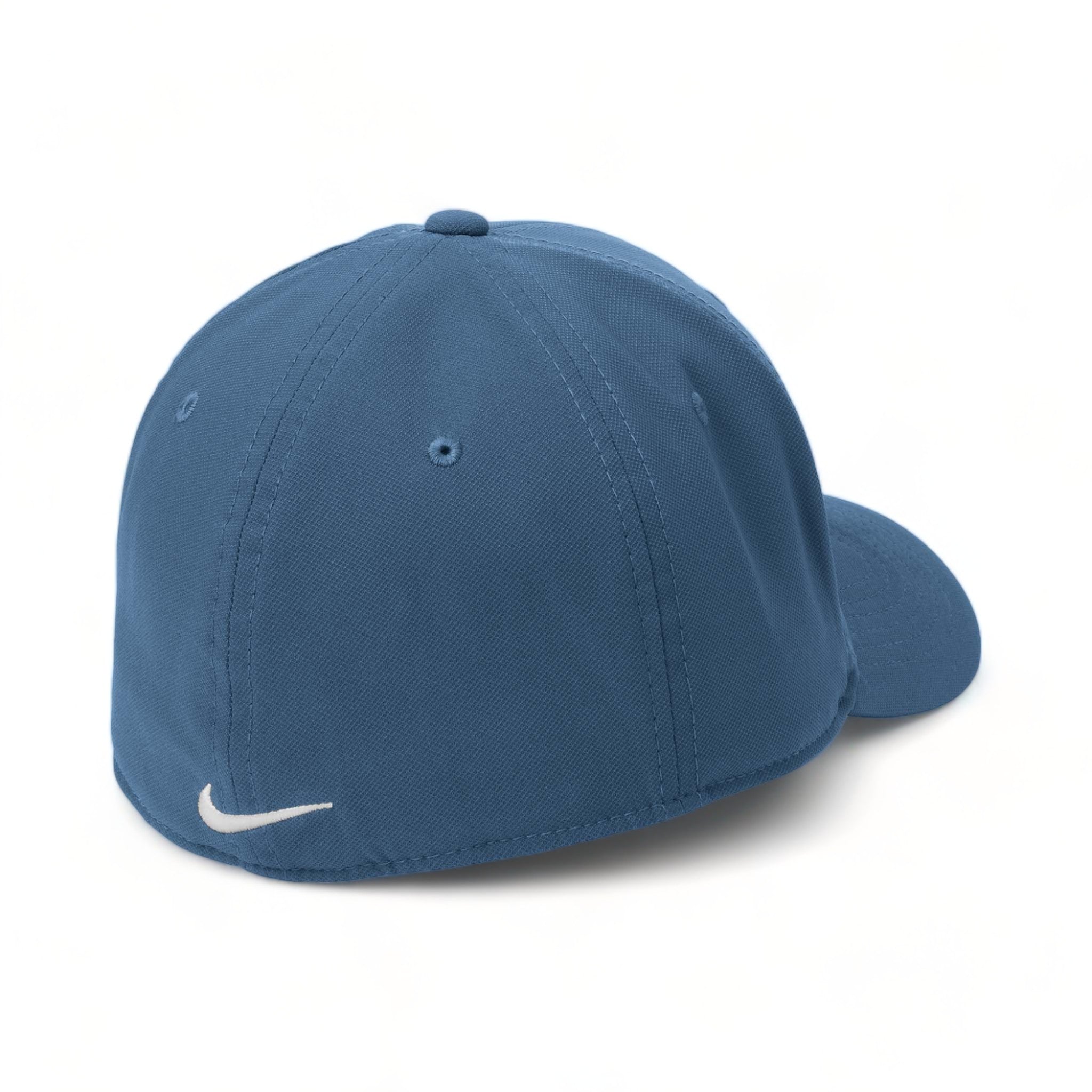 Back view of Nike NKAA1860 custom hat in navy and white