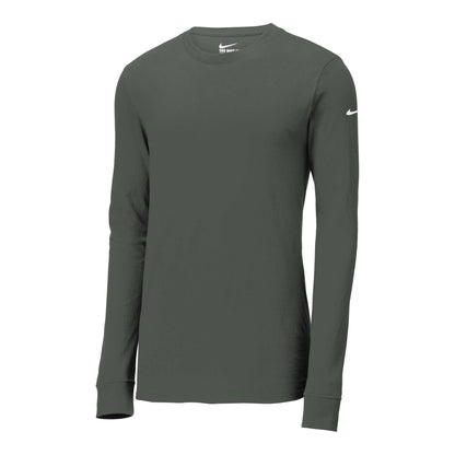 Nike NKBQ5230 custom long sleeve t-shirt in anthracite, front view