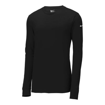 Nike NKBQ5230 custom long sleeve t-shirt in black, front view