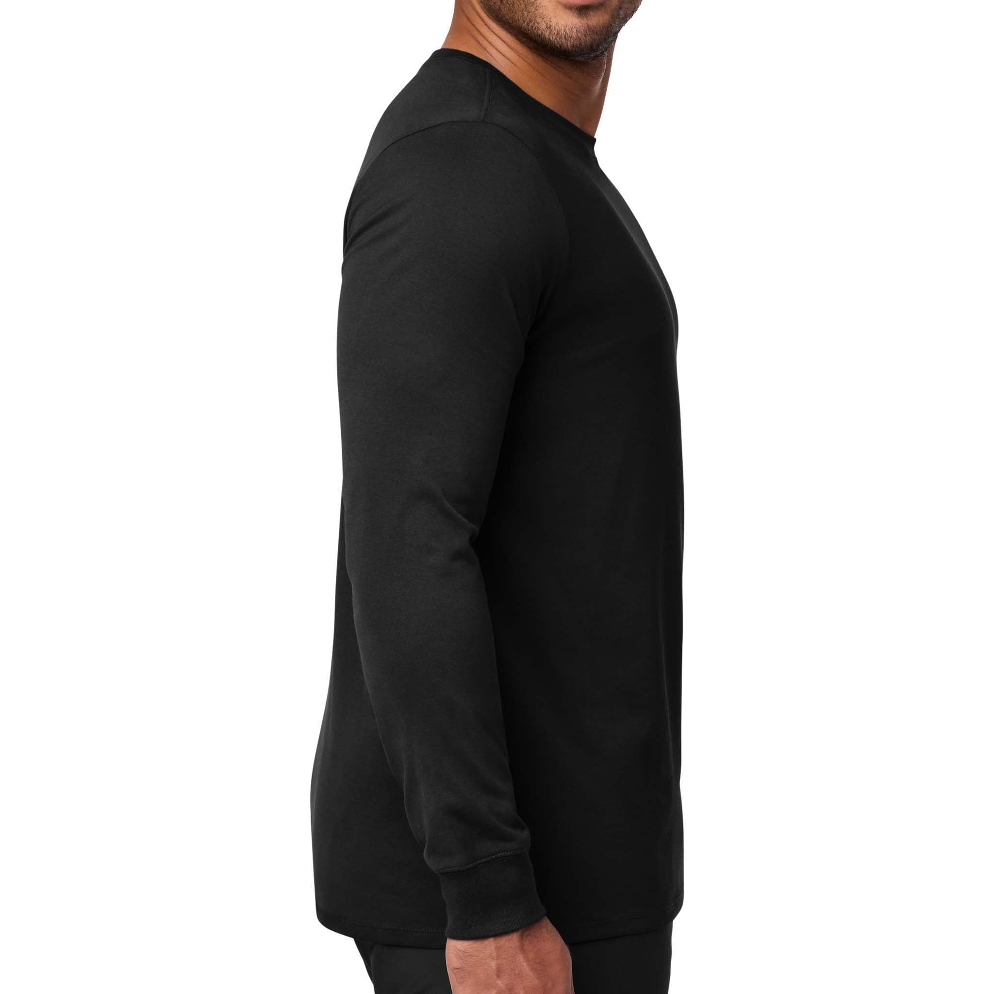 Nike NKBQ5230 custom long sleeve t-shirt in black, right side view