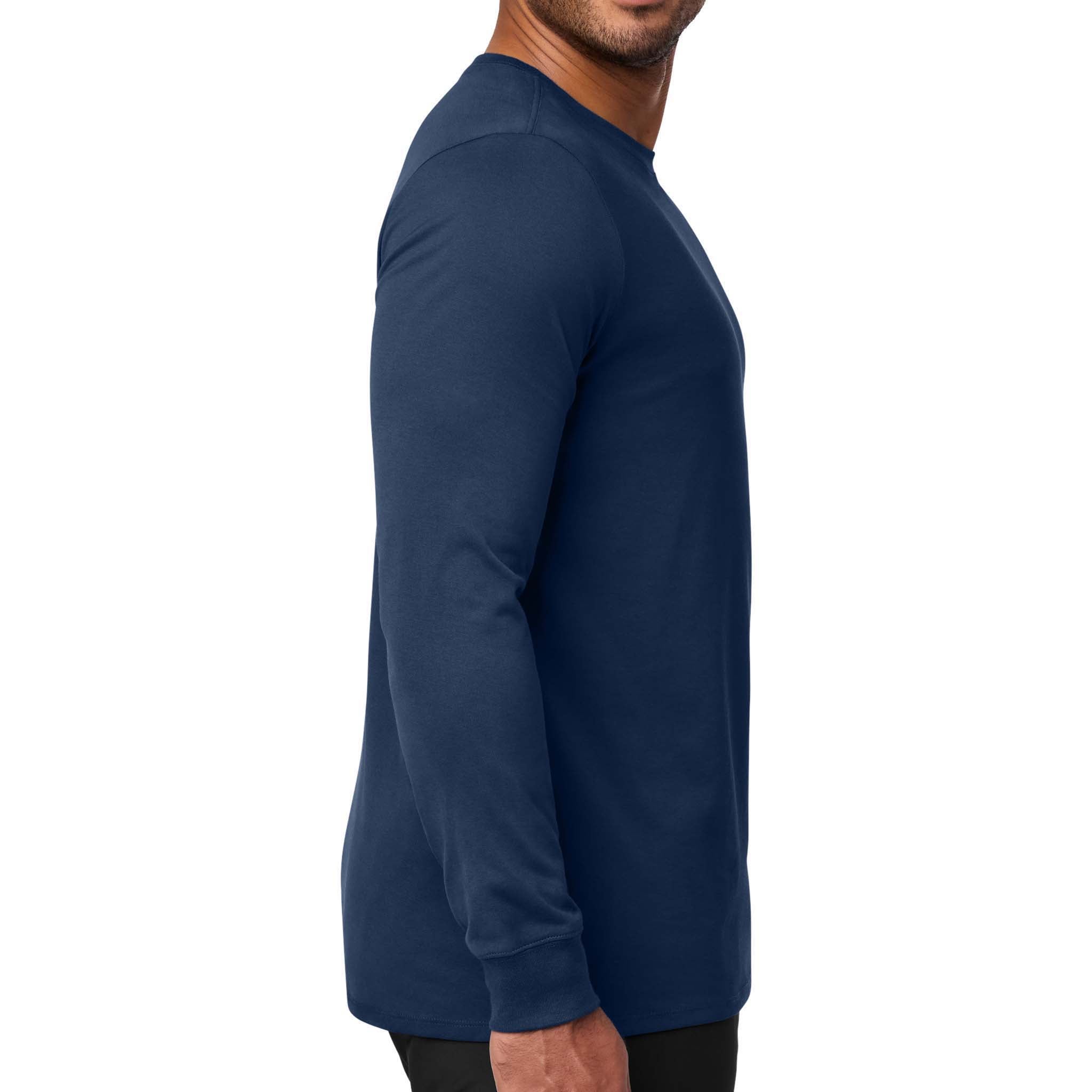 Nike NKBQ5230 custom long sleeve t-shirt in college navy, right side view
