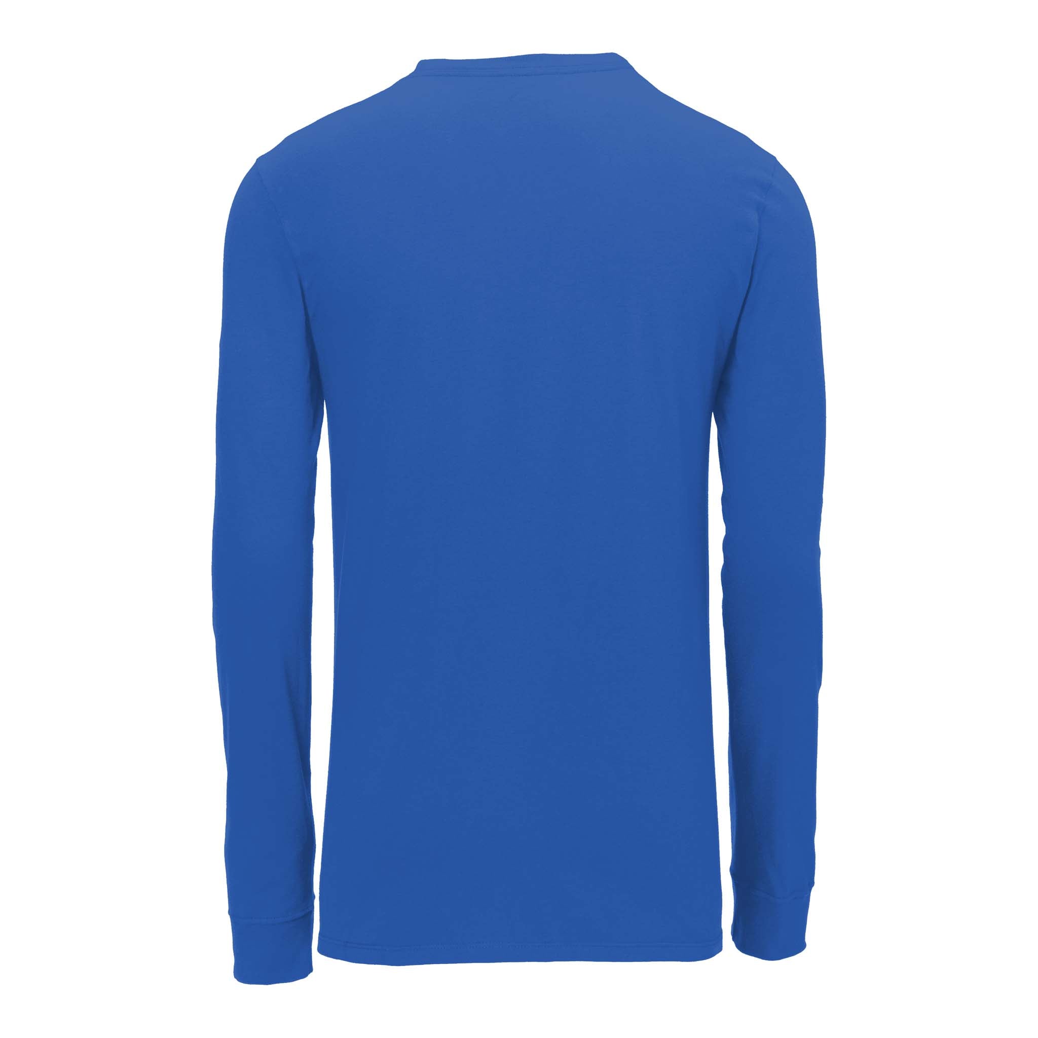 Nike NKBQ5230 custom long sleeve t-shirt in rush blue, back view