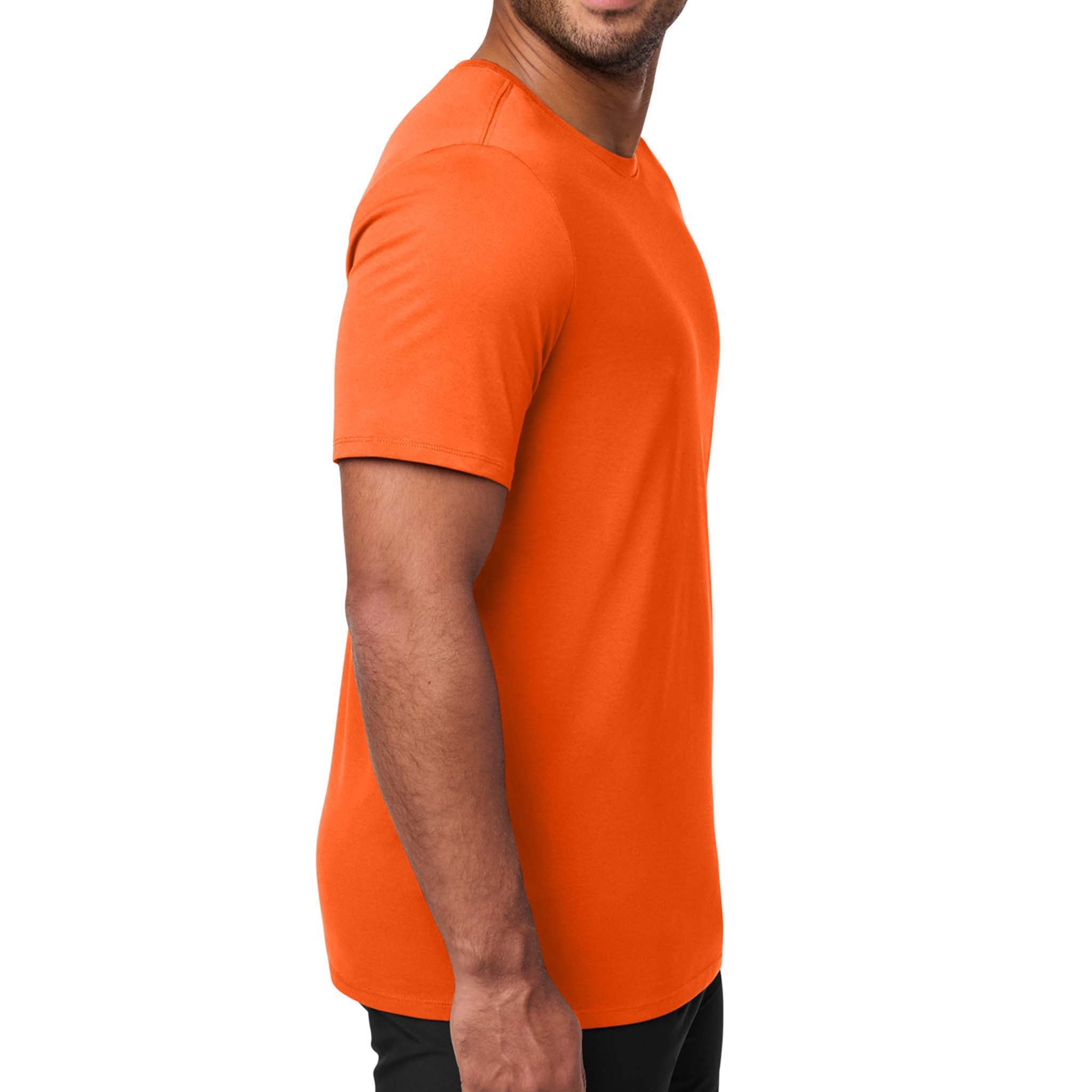 Nike NKBQ5231 custom short sleeve t-shirt in brilliant orange, right side view
