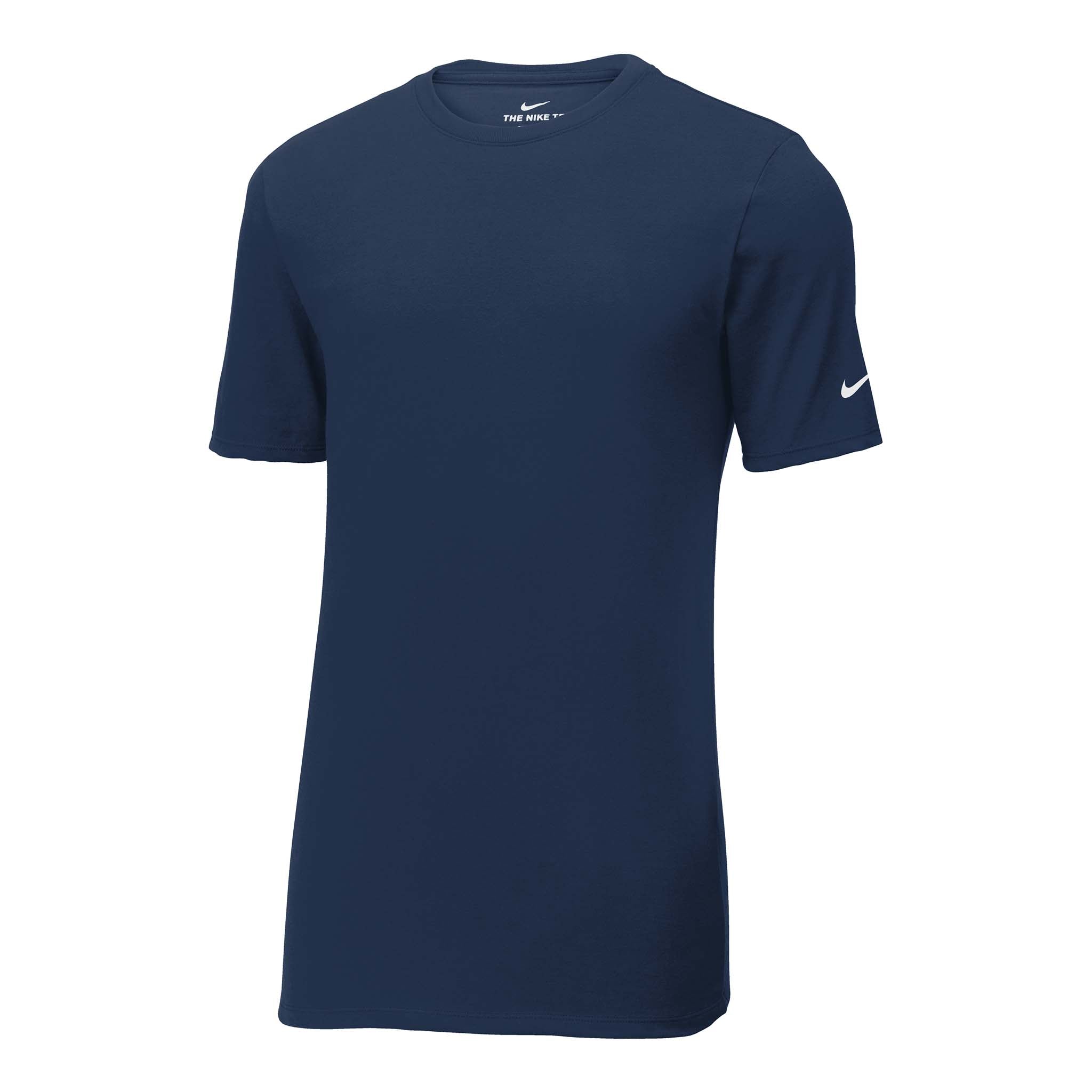 Nike NKBQ5231 custom short sleeve t-shirt in college navy, front view