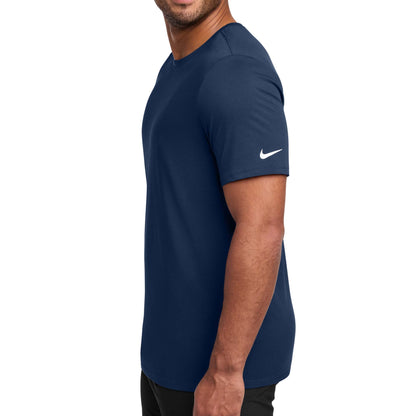 Nike NKBQ5231 custom short sleeve t-shirt in college navy, left side view