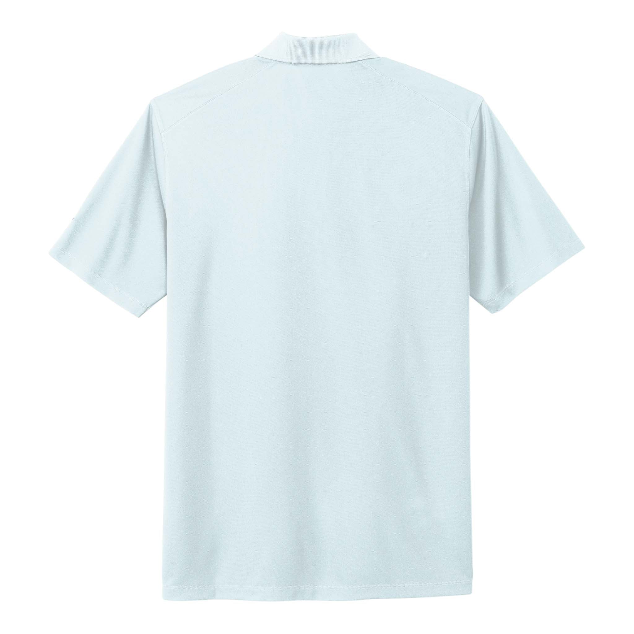 Nike NKDC1963 custom polo in blue tint, back view